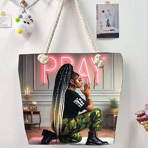 Camo Pray Tote Bag