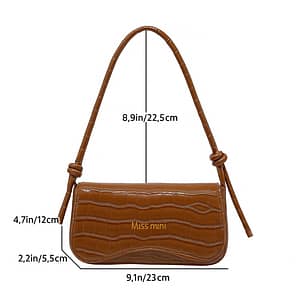 Miss Mini Croc-Embossed Shoulder Bag