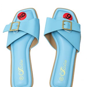 Bella Luxe Buckle Slide Sandals