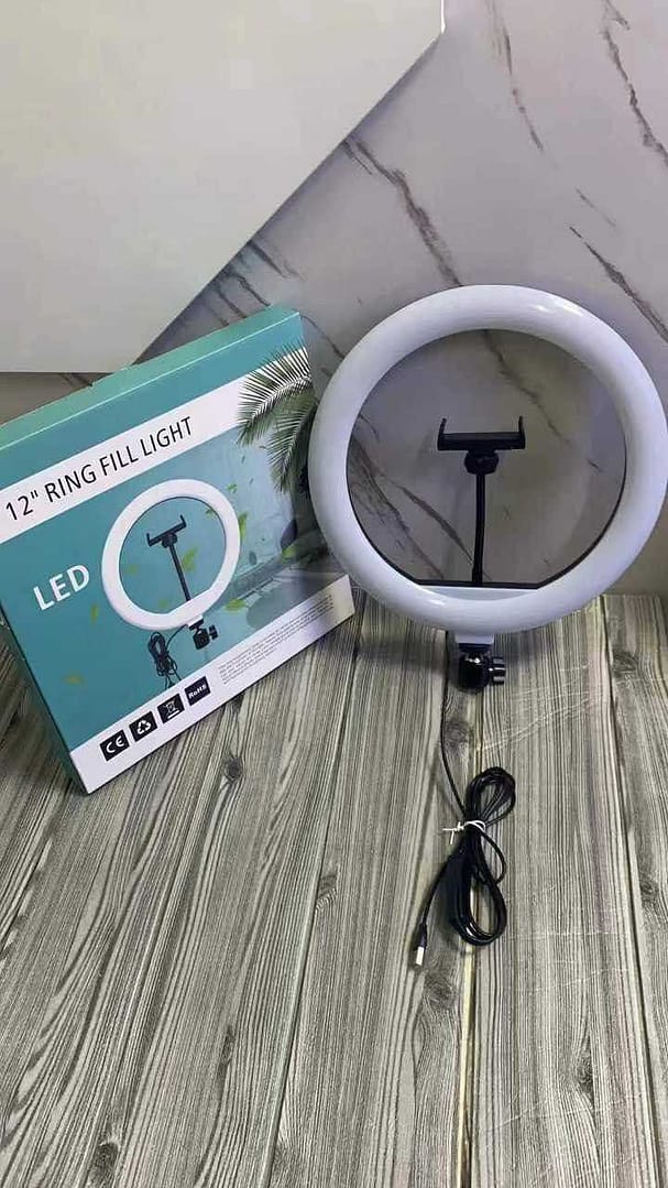 12-Inch LED Ring Light with Tripod Stand & Phone Holder for Makeup, Videos & Live Streaming - Image 3