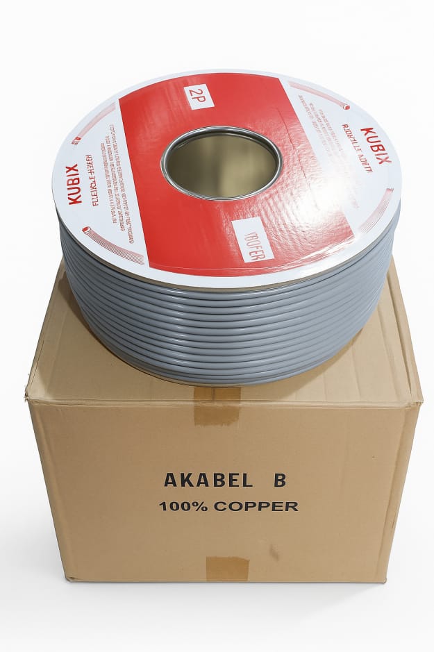 KUBIX UTP 2 Pair Network Cable – 100% Copper (AKABEL B Box)