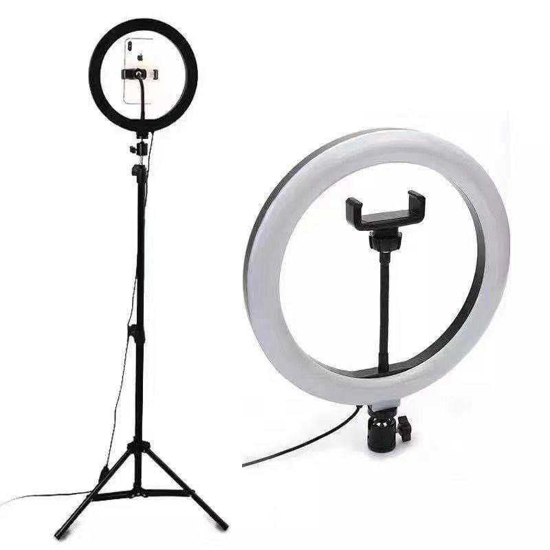 12-Inch LED Ring Light with Tripod Stand & Phone Holder for Makeup, Videos & Live Streaming - Image 2