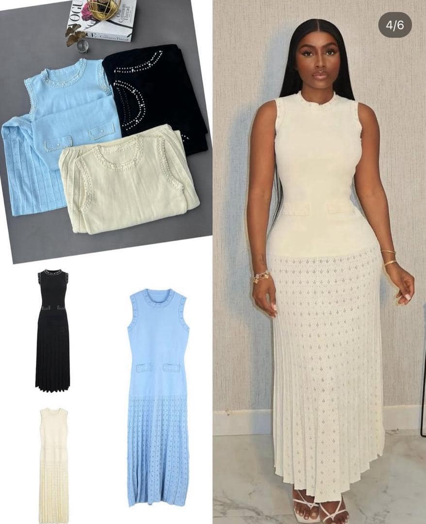 Quality Kitted Luxury Sleeveless Dress - Image 2