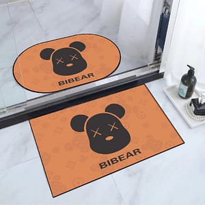 LV Style Bathroom Rug Set