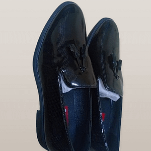 Men Patent Leather Loafers with Tassels