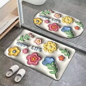 Floral Anti-Slip Bath Mat