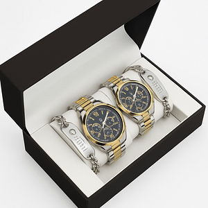 Eternal Love His & Hers Luxury Watch Set – 4-in-1 Gift Box