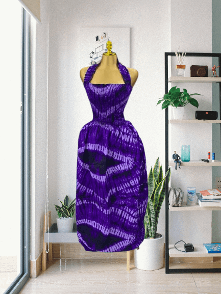 Smocked Halter Neck Dress