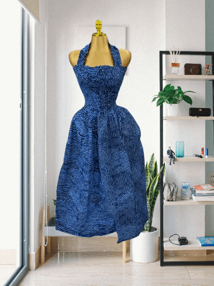 Smocked Halter Neck Dress - Image 5